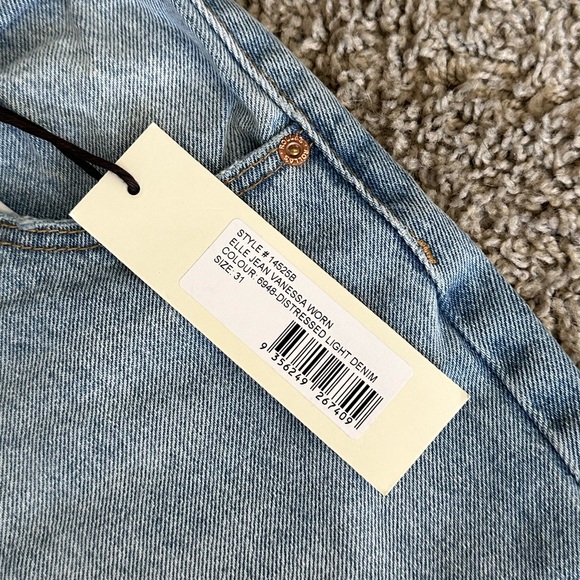 NWT Rolla's Women's High Rise Distressed Elle Vanessa Worn Straight Jeans - Picture 5 of 9